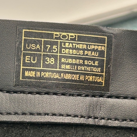 NWT CRUZA Black Leather Pearl Embellished Ankle Booties Made in Portugal Size7.5 - Picture 9 of 16